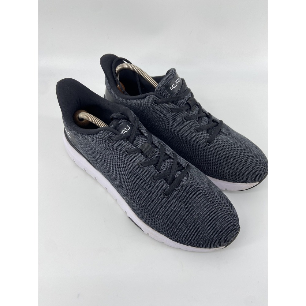 KURU Shoes Mens 10.5 Wide Gray Mesh Flex Via Walking Sneaker Heel Support Travel